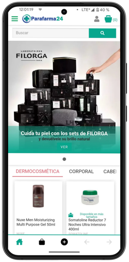 Aplicación móvil de Parafarma24
