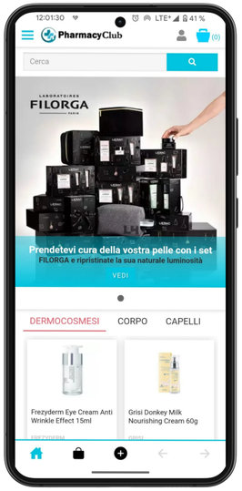 Aplicación móvil de PharmacyClub